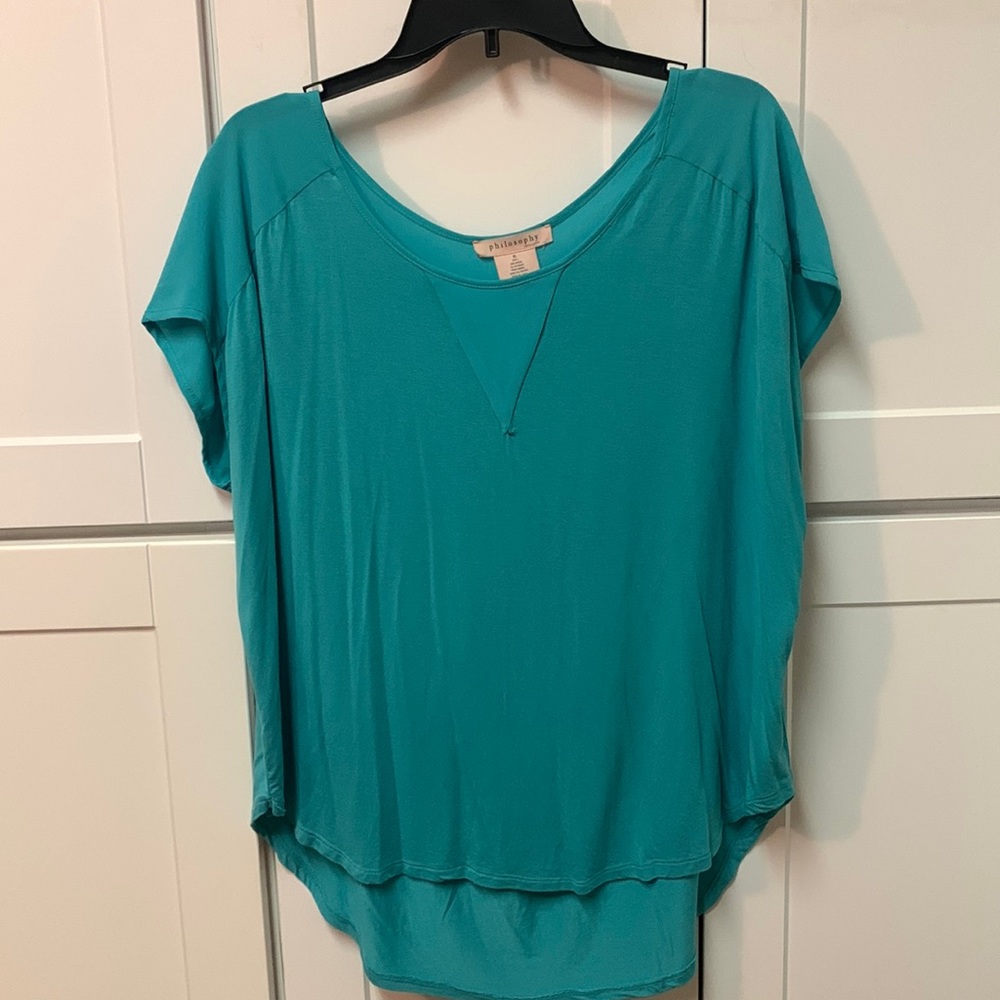 Philosophy Sz XL Teal Tunic